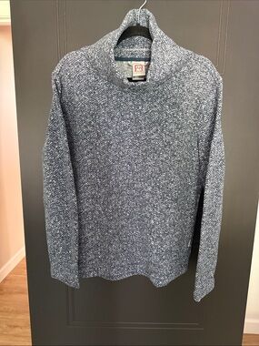 Avalanche Marled Navy Blue Cowl Neck Sweater